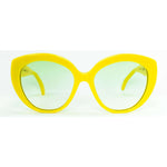 Occhiali da sole Cimmino Lab, modello Damecuta, colore giallo, vista frontale.