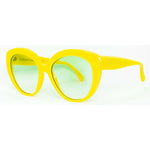 Occhiali da sole Cimmino Lab, modello Damecuta, colore giallo, vista laterale.