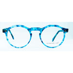 Occhiali da vista Cimmino Lab, modello Marina grande, colore tartarugato blu Capri, vista frontale.