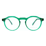 Occhiali da vista Cimmino Lab, modello Marina grande, colore verde, vista frontale.